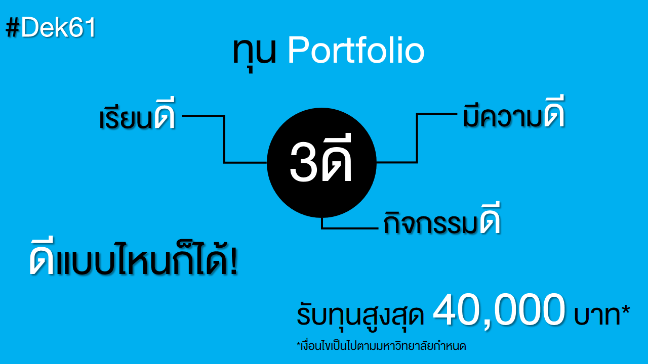 ทุน Portfolio 3ดี 01