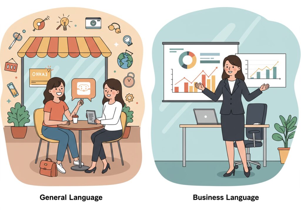ภาษา vs ภาษาเพื่อธุรกิจ: ความแตกต่างที่ต้องรู้ก่อนเลือกเรียน