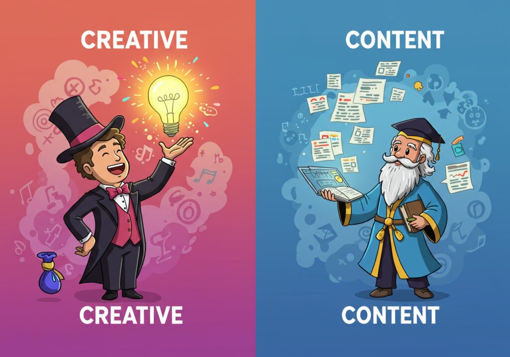 CREATIVE กับ Content: สองบทบาทสำคัญที่แตกต่างกันอย่างไรในสายงานการสื่อสาร