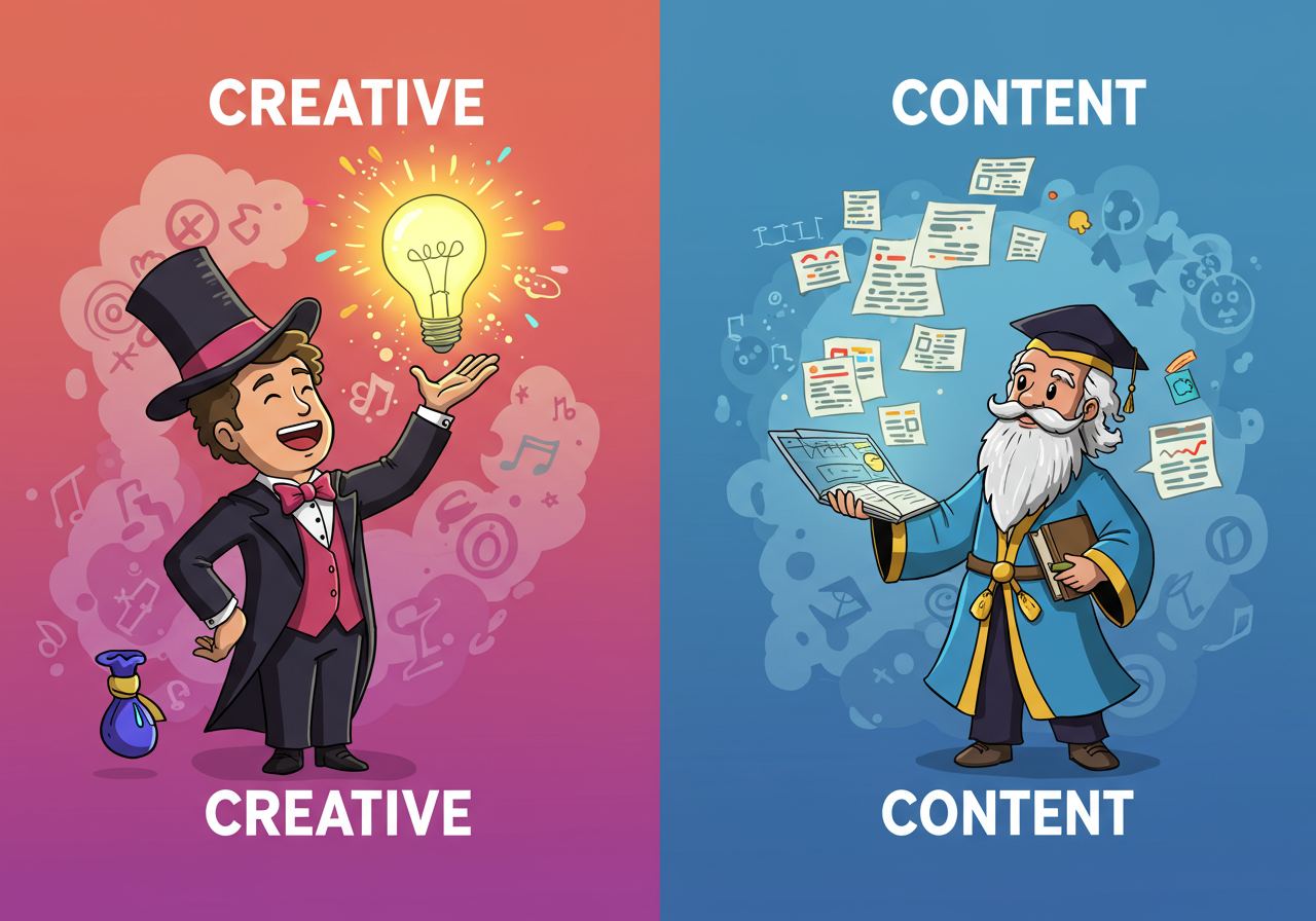 Creative กับ Content: สองบทบาทสำคัญที่แตกต่างกันอย่างไรในสายงานการสื่อสาร