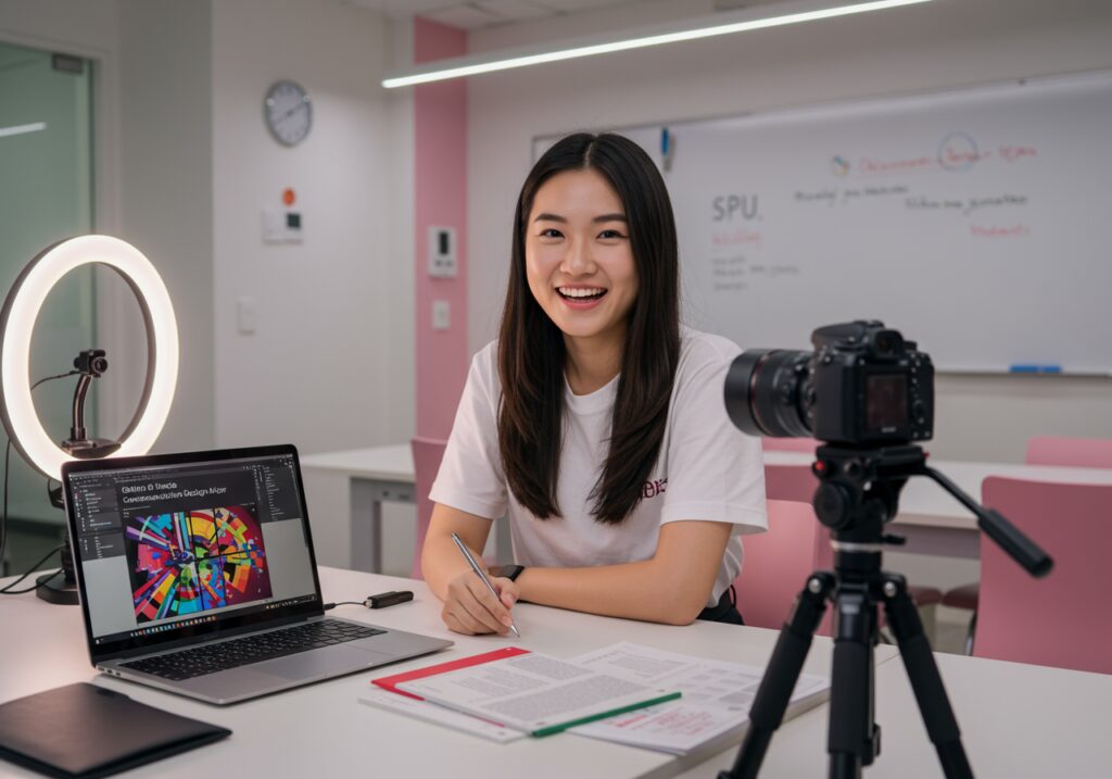 รีวิวประสบการณ์เลือกเรียนสาขาการออกแบบสื่อสารออนไลน์ที่ SPU ฝึกจริง ทำจริงในสายอาชีพ Creator