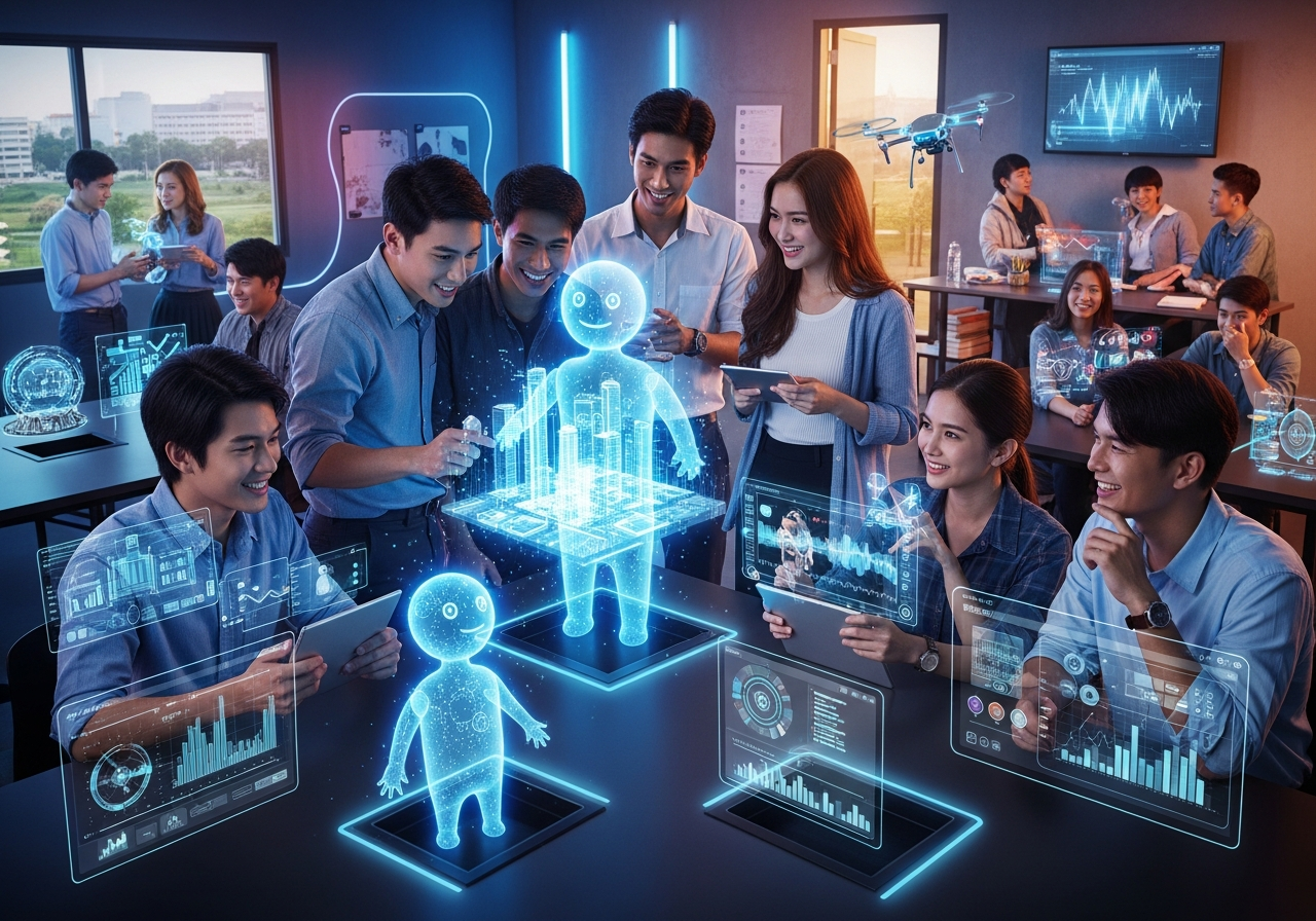 AI ในมุมมองเด็ก Gen Z มหาวิทยาลัยศรีปทุม: เครื่องมือสร้างอนาคตหรือภัยคุกคาม?