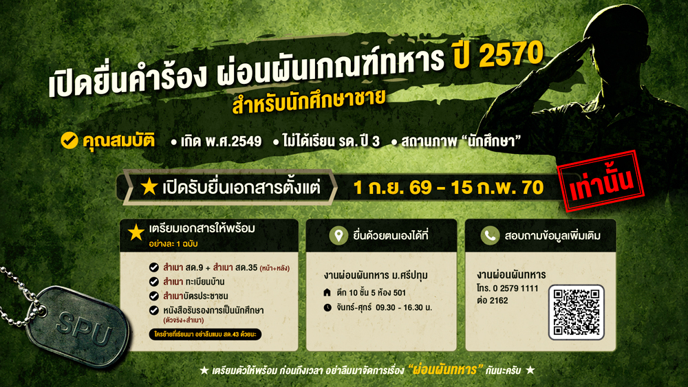 ผ่อนผันการเกณฑ์ทหาร SPU