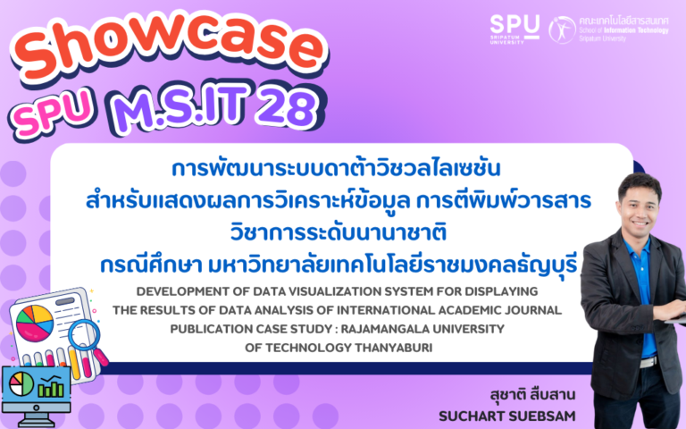 การพัฒนาระบบดาต้าวิชวลไลเซชันสําหรับแสดงผลการวิเคราะห์ข้อมูลการตีพิมพ์วารสารวิชาการระดับนานาชาติ กรณีศึกษา มหาวิทยาลัยเทคโนโลยีราชมงคลธัญบุรี