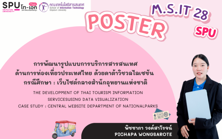 สรุปงานวิจัยฉบับภาพ: การพัฒนารูปแบบการบริการสารสนเทศด้านการท่องเที่ยวประเทศไทย ด้วยดาต้าวิชวลไลเซชัน กรณีศึกษา : เว็บไซต์กลางสำนักอุทยานแห่งชาติ
