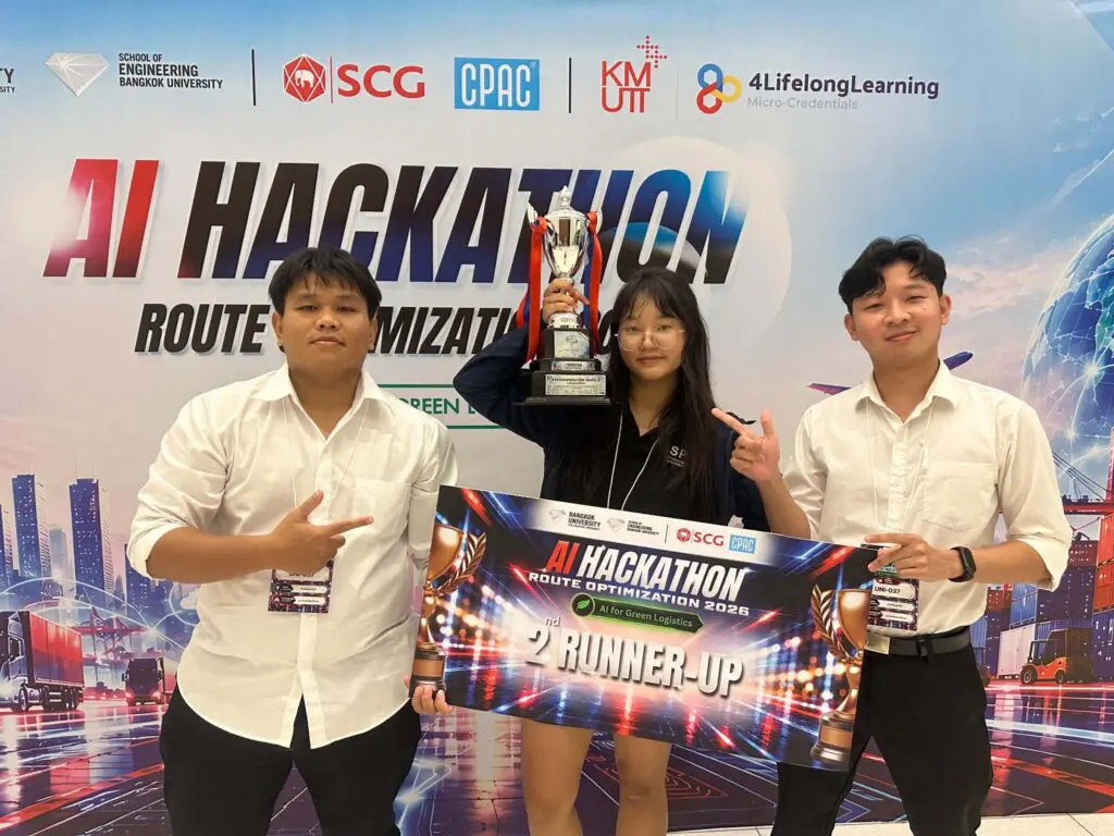 553491e0 081c 4f56 afdf 37da098d7b45 DEK CPE SPU คว้ารองชนะเลิศอันดับ 2 AI Hackathon 2026 ชูผลงาน TUI ROUTE แก้โจทย์จริงจาก SCG