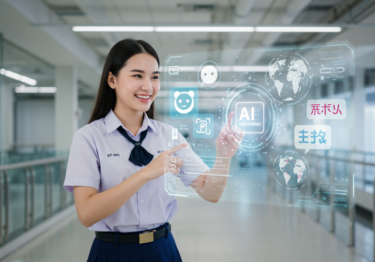 การเรียนรู้ภาษาต่างประเทศยุคดิจิทัล: การวิเคราะห์นวัตกรรมและผลกระทบต่อผู้เรียน SPU