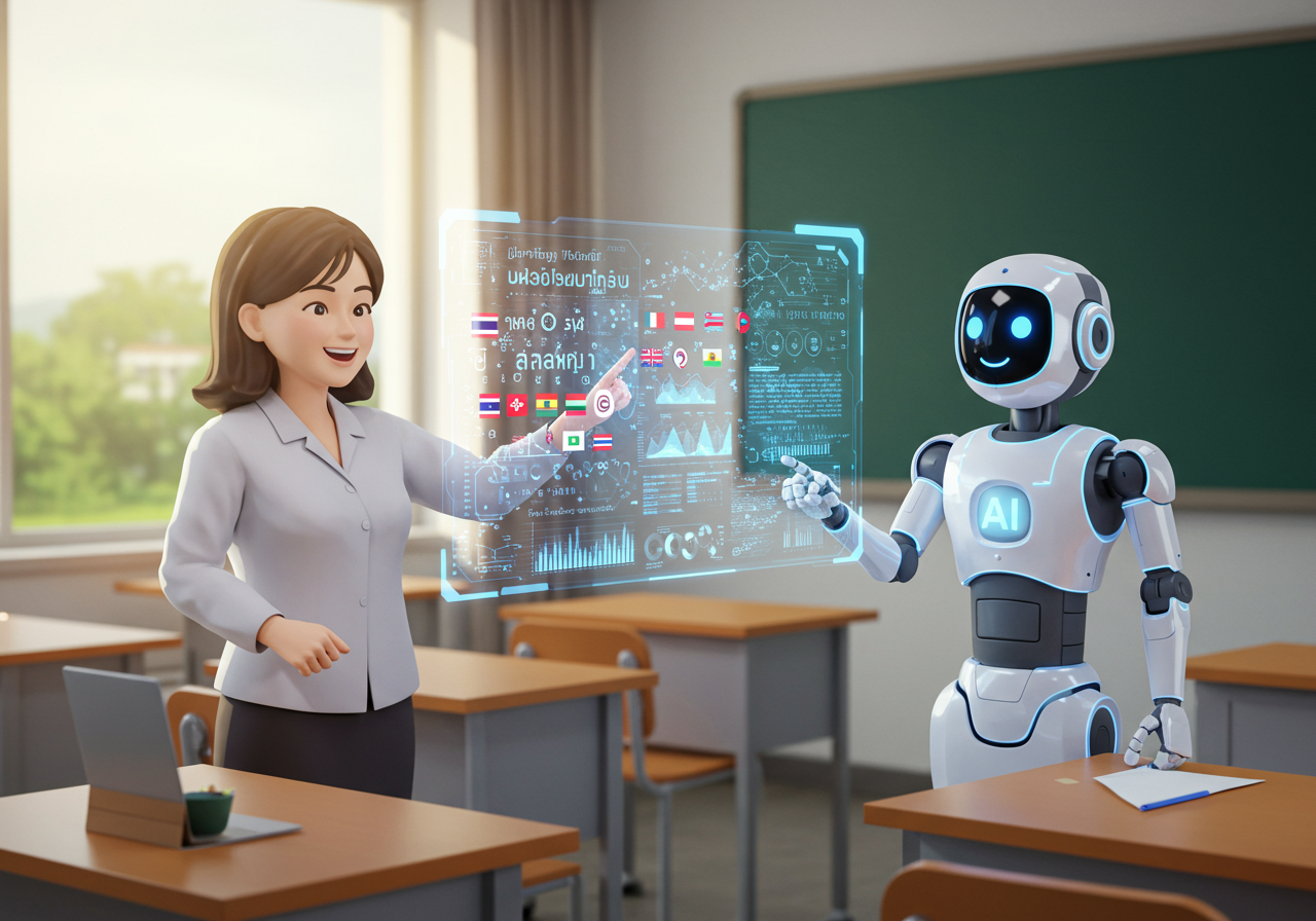 ผสมผสานการเรียนภาษาแบบมนุษย์+AI ในคณะศิลปศาสตร์ SPU เพิ่มศักยภาพผู้เรียนยุคใหม่