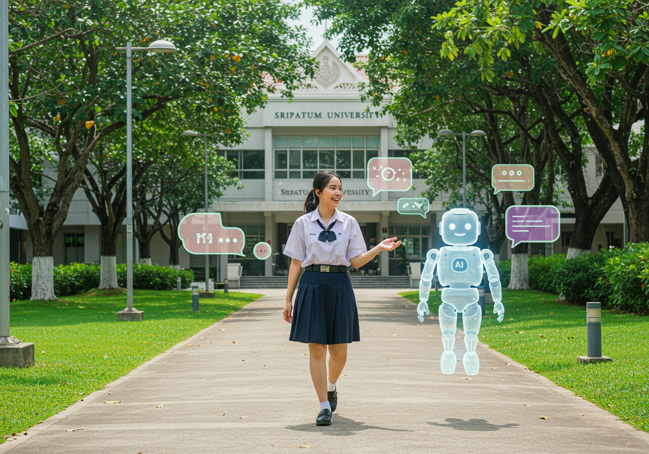 ฝึกภาษาตลอด 24 ชั่วโมงด้วย AI Buddy ที่คณะศิลปศาสตร์ มหาวิทยาลัยศรีปทุม