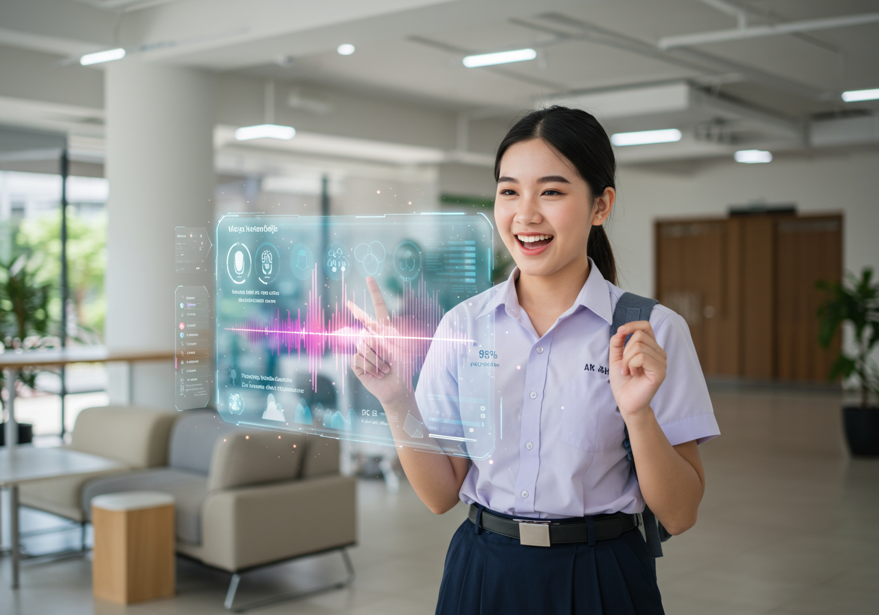 5 วิธีใช้ AI Tutor ฝึกสำเนียงภาษาอังกฤษ สำหรับนักศึกษาคณะศิลปศาสตร์ มหาวิทยาลัยศรีปทุม (SPU)