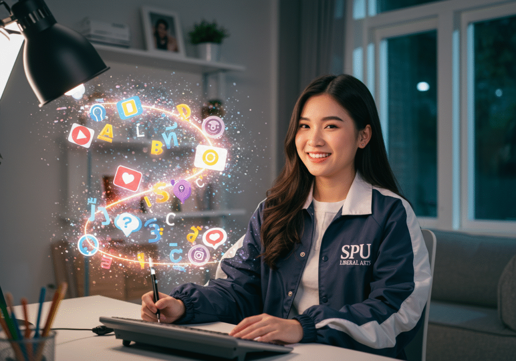 Content Creator สองภาษา: เส้นทางใหม่ของเด็กคณะศิลปศาสตร์ SPU ในยุคดิจิทัล