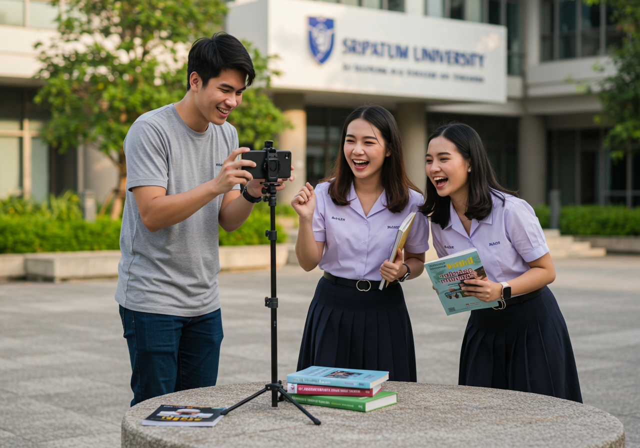 กลยุทธ์สร้างตัวตนผ่านวิดีโอสั้นบนโซเชียลมีเดีย สำหรับนักศึกษาคณะศิลปศาสตร์ SPU