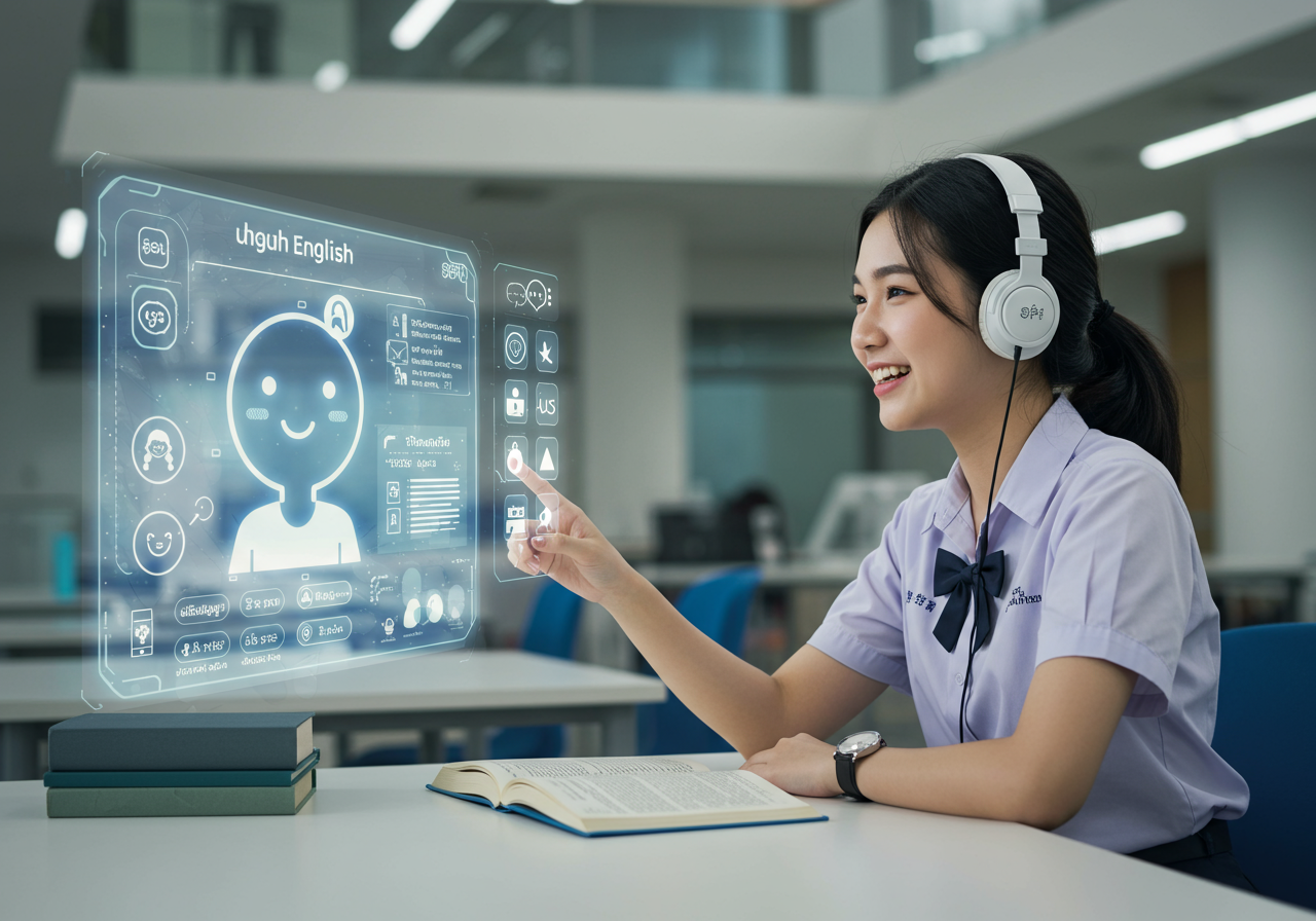 บทบาทของ AI Tutor ในการพัฒนาทักษะภาษาอังกฤษสำหรับนักศึกษาคณะศิลปศาสตร์ มหาวิทยาลัยศรีปทุม