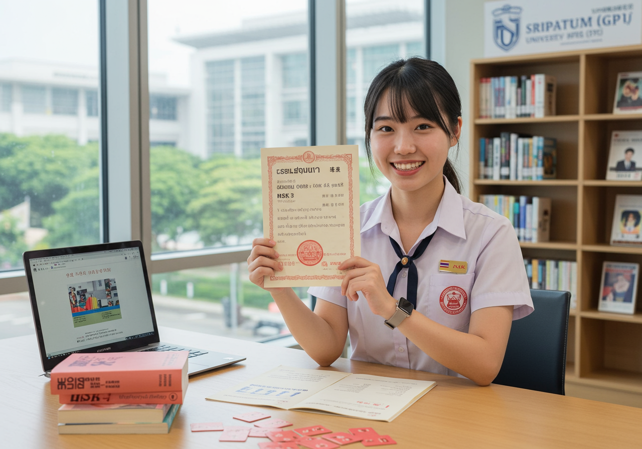 ประสบการณ์เตรียมสอบ HSK 3: มุมมองนักศึกษาคณะศิลปศาสตร์ มหาวิทยาลัยศรีปทุม
