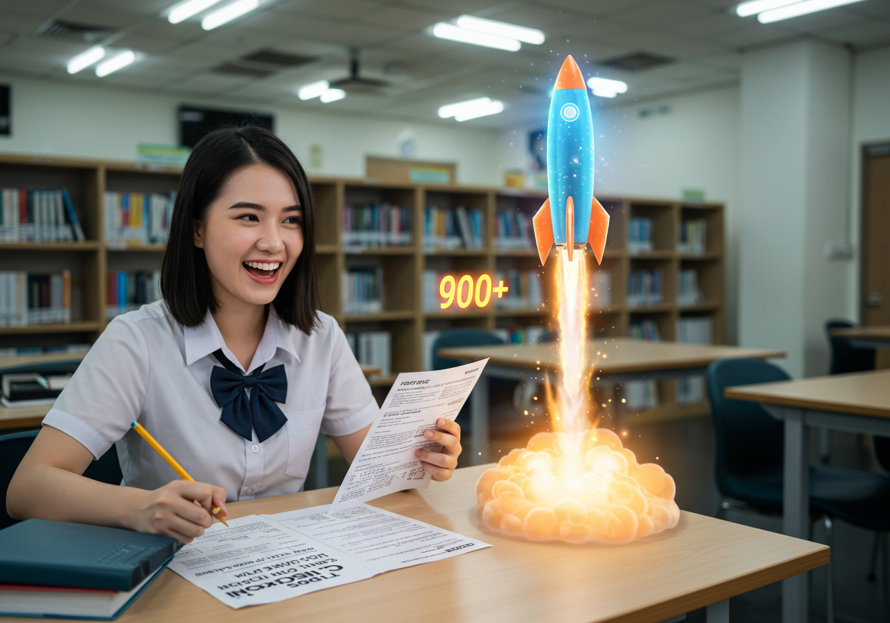 เปลี่ยนเครียดเป็นคะแนน: วิธีฝึก Mock Test ลุย TOEIC 900+ สำหรับชาวคณะศิลปศาสตร์ SPU