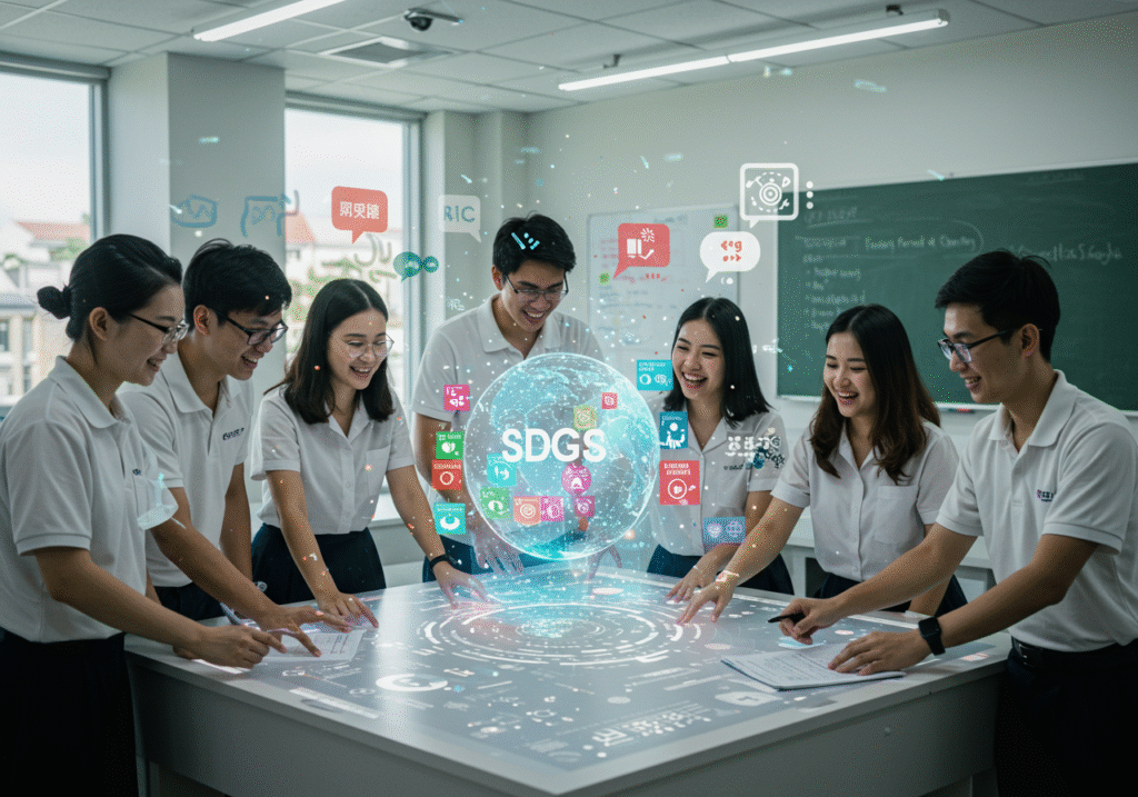 เรียนรู้จริง ใช้ได้จริง! หลักสูตรบูรณาการภาษาภายใต้ SDGs ที่คณะศิลปศาสตร์ SPU