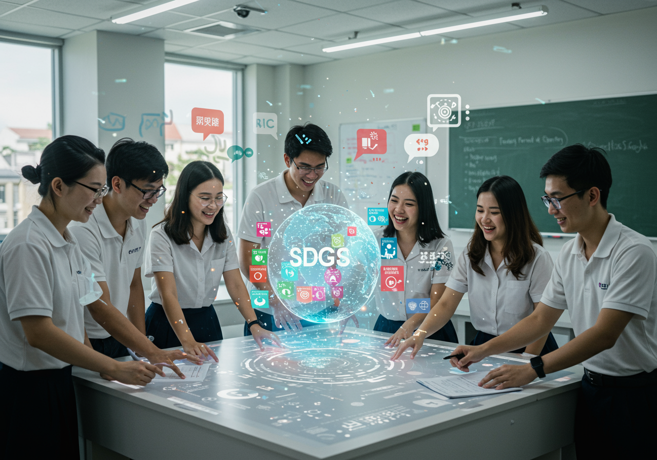 เรียนรู้จริง ใช้ได้จริง! หลักสูตรบูรณาการภาษาภายใต้ SDGs ที่คณะศิลปศาสตร์ SPU