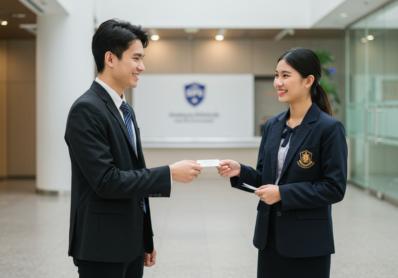 เสริมภาพลักษณ์มืออาชีพ: เทคนิคแลกนามบัตรและการโค้งอย่างถูกต้องสำหรับชาว SPU