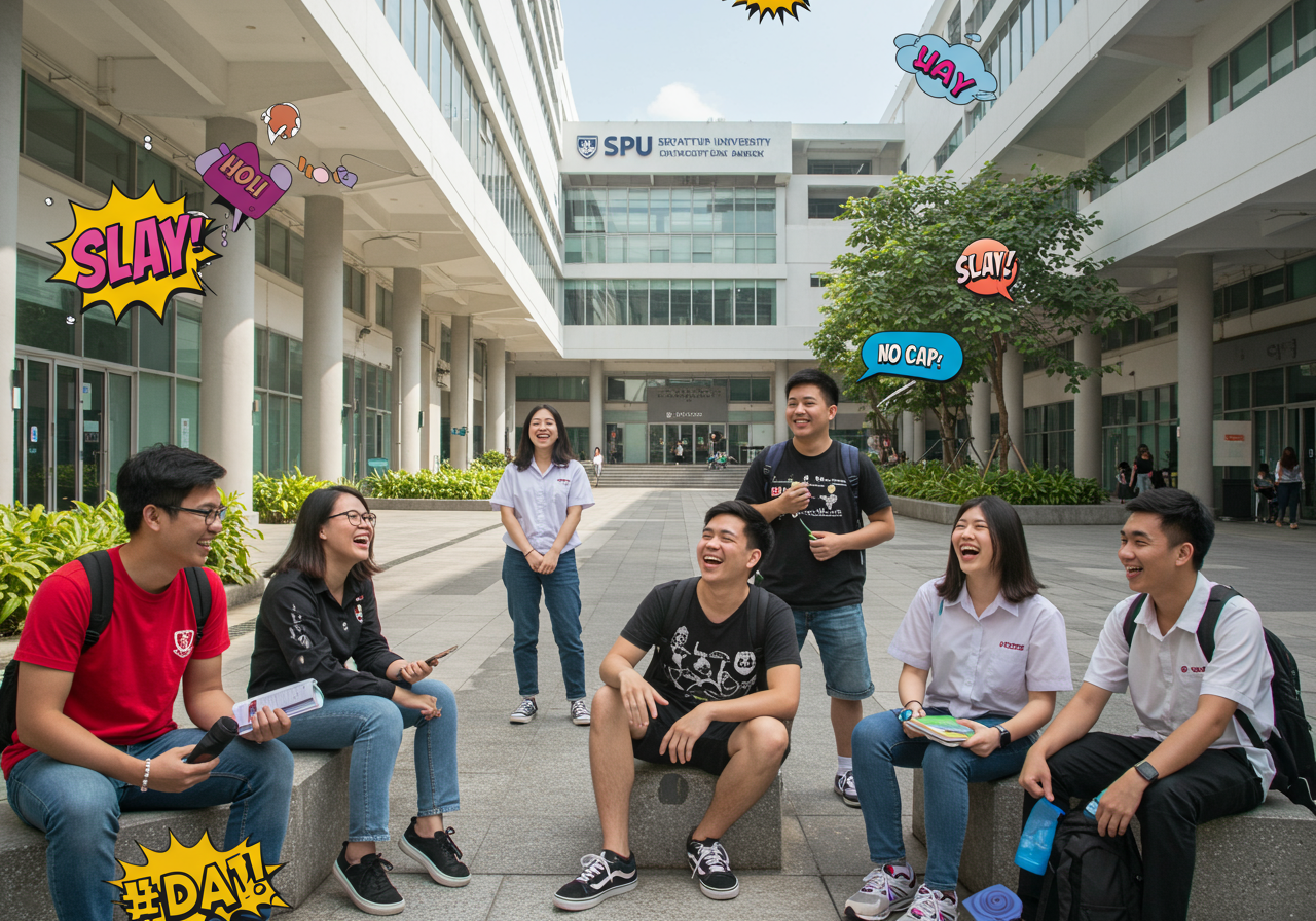 ไขรหัสสแลงอังกฤษสุดจี๊ด 2025 ที่เด็กคณะศิลปศาสตร์ SPU ใช้จริงในชีวิตประจำวัน