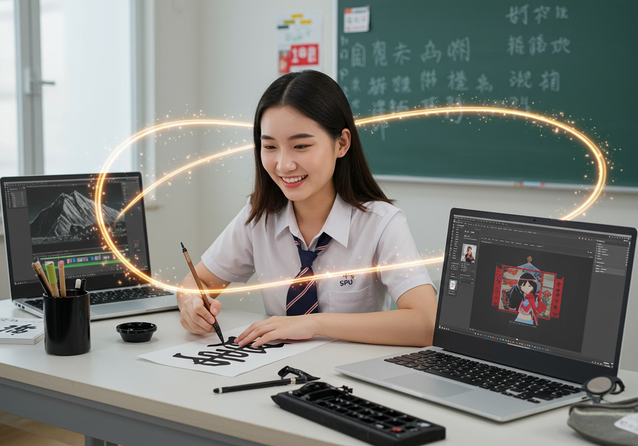 ถอดรหัสอักษรจีนผ่านมุมมองศิลปศาสตร์กับหลักสูตร SPU: สร้าง Content Creator สองภาษา