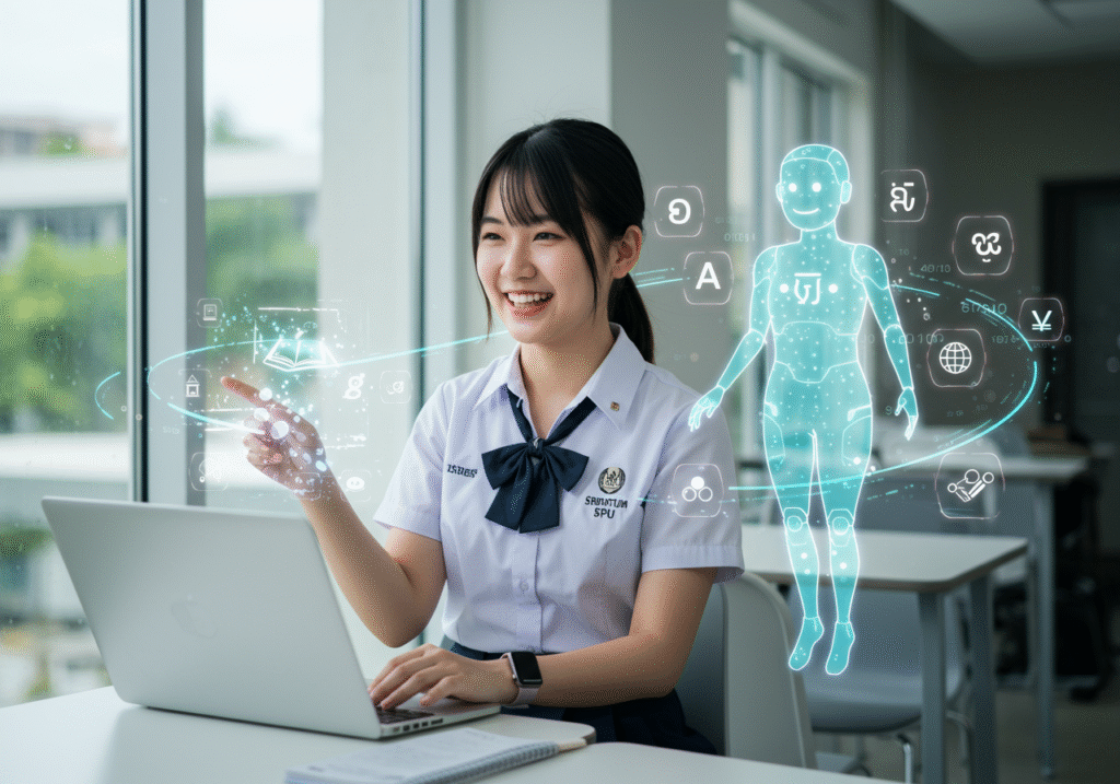 บทบาทของ AI ในการพัฒนาทักษะภาษาและการเรียนรู้ในคณะศิลปศาสตร์ SPU