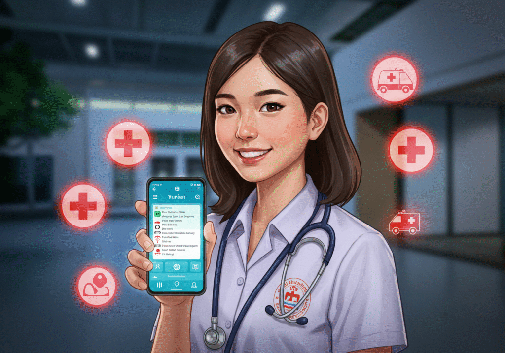 บทสนทนาจีนในการขอความช่วยเหลือเมื่อเจ็บป่วยหรือเกิดอุบัติเหตุ : คู่มือ SPU