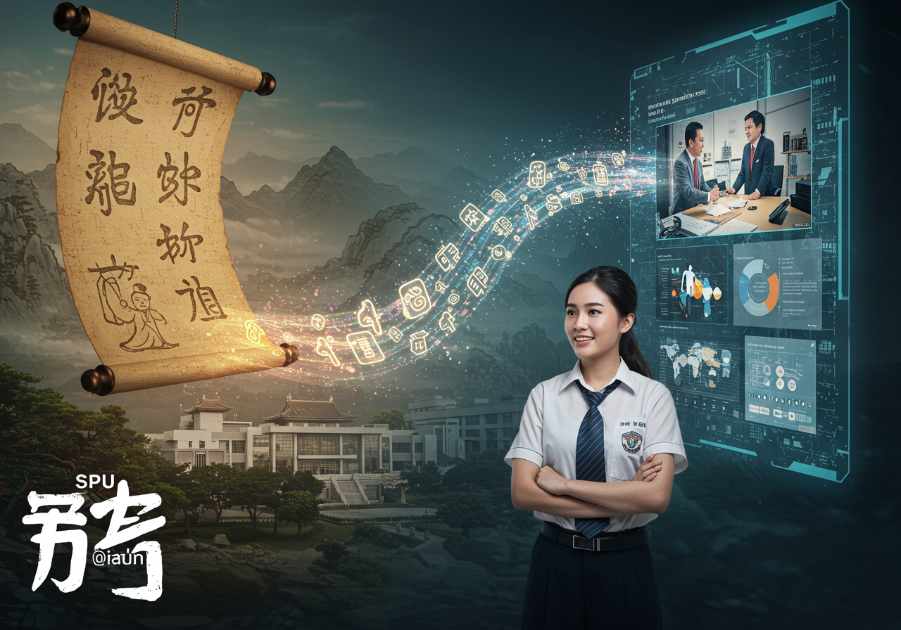 อักษรจีน: จากภาพสู่ความหมายและบทบาทในเส้นทางอาชีพสายศิลปศาสตร์ มหาวิทยาลัยศรีปทุม (SPU)