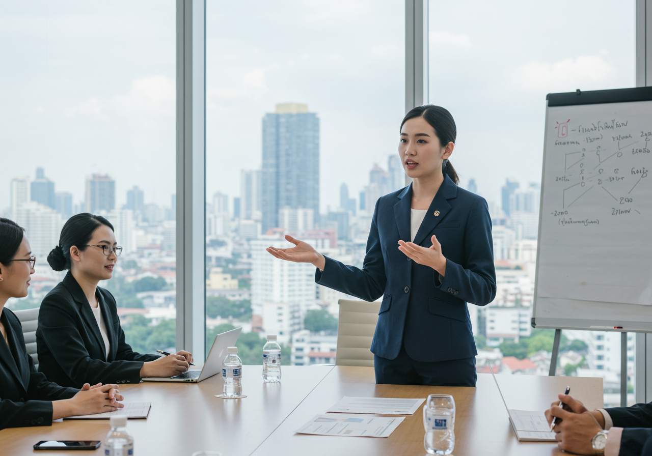 เจาะลึกอาชีพล่ามธุรกิจ: อัตราค่าตอบแทนและแนวทางสร้างความมั่นใจในสายงาน สำหรับบัณฑิต SPU