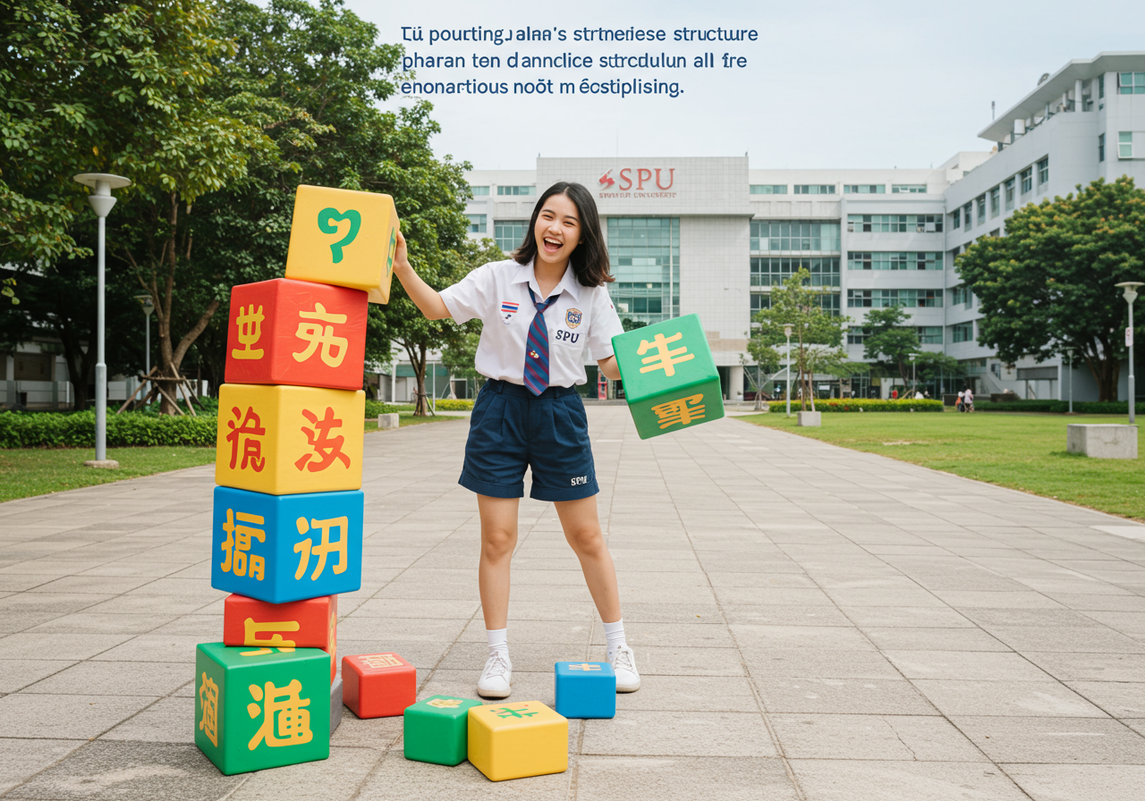 เทคนิคพิชิตประโยคภาษาจีนขั้นพื้นฐานสำหรับนิสิตคณะศิลปศาสตร์ มหาวิทยาลัยศรีปทุม