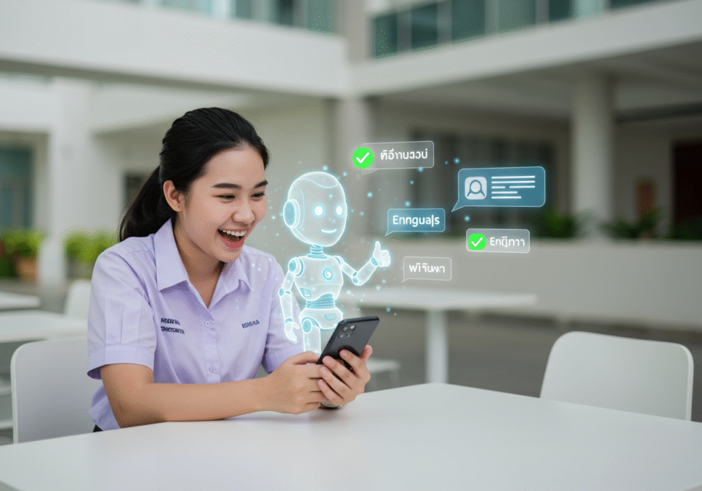 เรียนภาษาอังกฤษสไตล์ใหม่กับแอป AI ฟรี : ประสบการณ์ตรงของนักศึกษาคณะศิลปศาสตร์ ม.ศรีปทุม