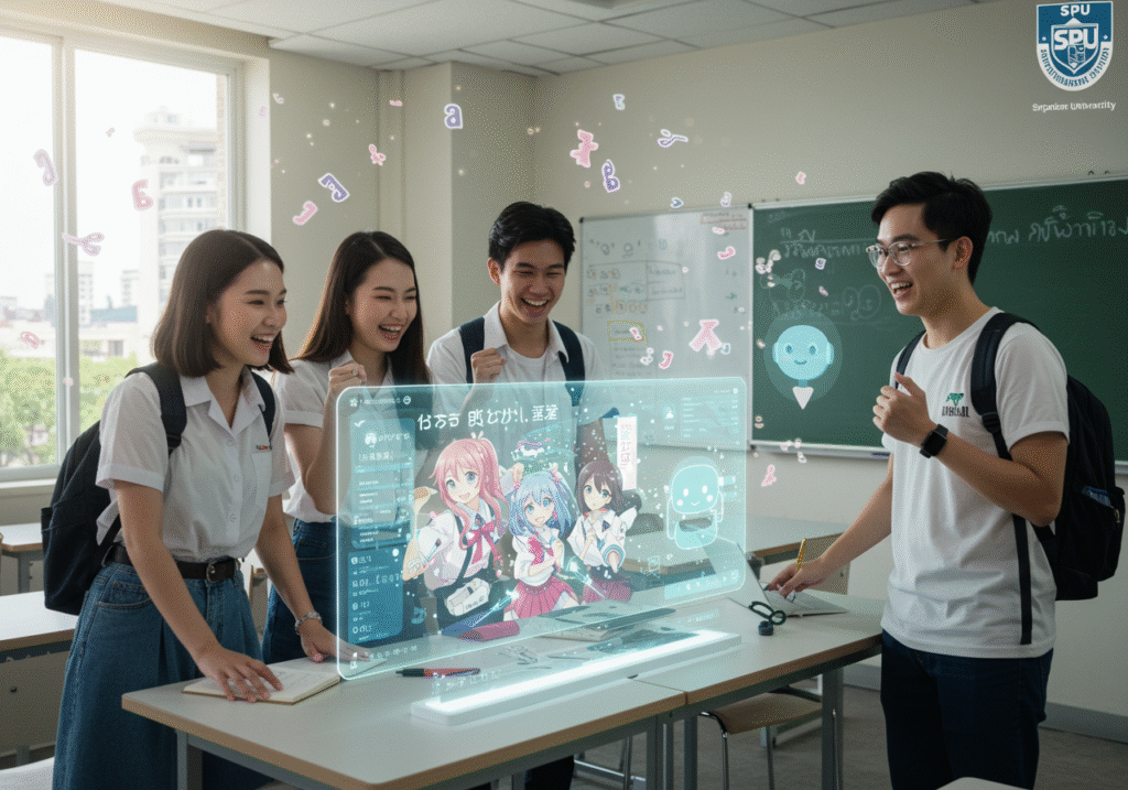 เรียนรู้ภาษาญี่ปุ่นด้วยอนิเมะ และ AI: ทางเลือกใหม่ในคณะศิลปศาสตร์ มหาวิทยาลัยศรีปทุม (SPU)