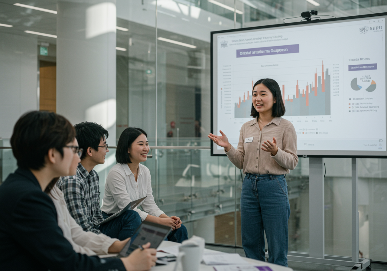 แรงบันดาลใจสู่การเป็นมืออาชีพ: 4 ทักษะ Business English จากประสบการณ์จริงของนักศึกษาคณะศิลปศาสตร์ SPU