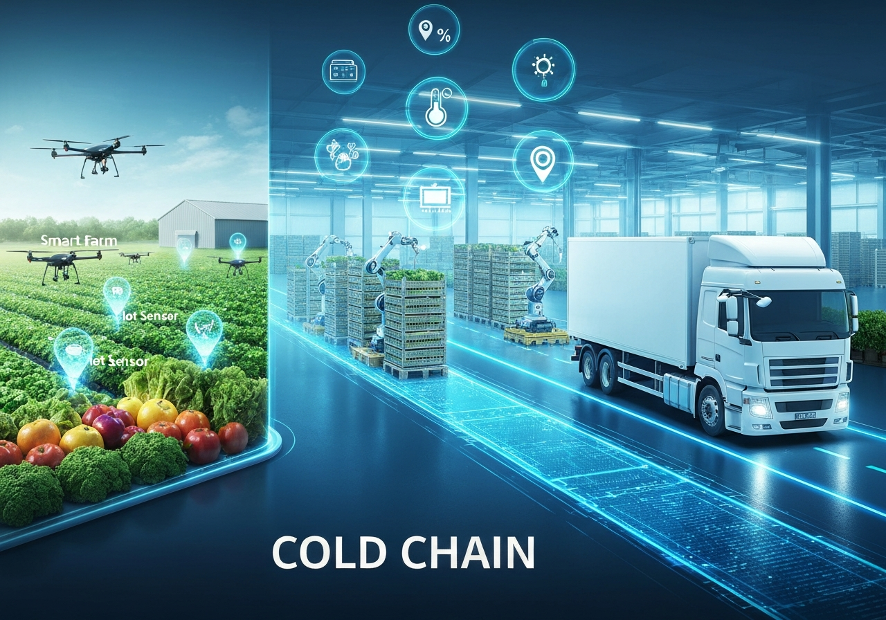 จาก Smart Farming สู่โซ่ความเย็น: เชื่อมข้อมูลไร่-คลังเย็น-รถห้องเย็น ด้วย IoT Sensor และระบบ Traceability