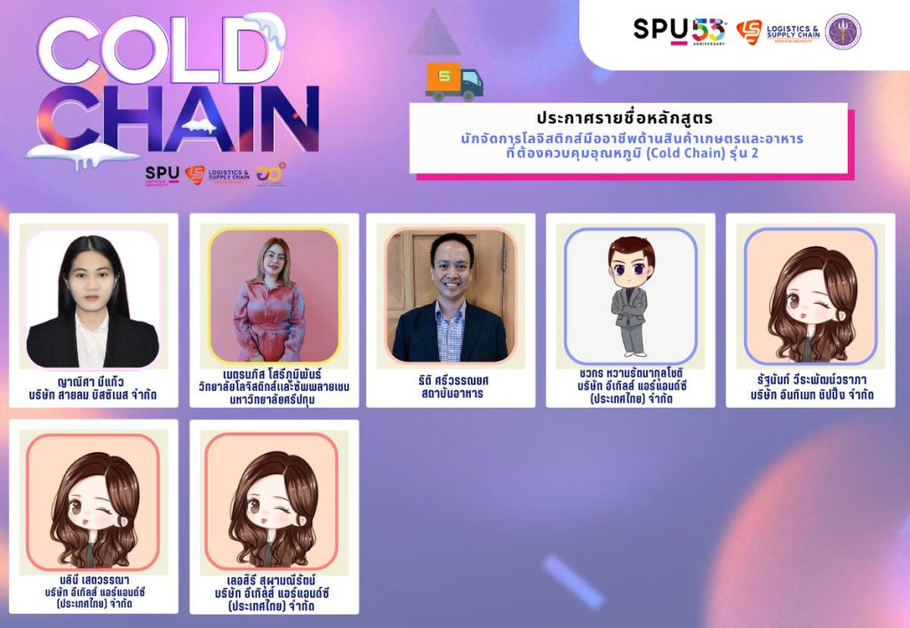 ประกาศผลการคัดเลือก หลักสูตร cold chain รุ่น 2 6