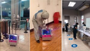 SPU CARE ไทยร่วมใจ! อบโอโซนฆ่าเชื้อทำความสะอาดศูนย์ฉีดวัคซีนโควิด-19ม.ศรีปทุม