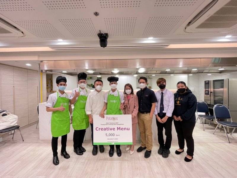 ไอเดียเจ๋ง! เด็กการจัดการบริการธุรกิจเรือสำราญ SPU คว้ารางวัล “Creative Menu” แข่งขัน 2021 Potatoes USA® Young Chef Training and Competition