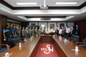 อธิการบดี ม.ศรีปทุม ต้อนรับ ผกก.สน.บางเขน และคณะฯ เข้าอวยพรและสวัสดีปีใหม่ 2024