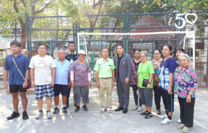 ม.ศรีปทุม จิตอาสา สนับสนุนและพัฒนาสนามกีฬาเพื่อกิจกรรมชุมชน