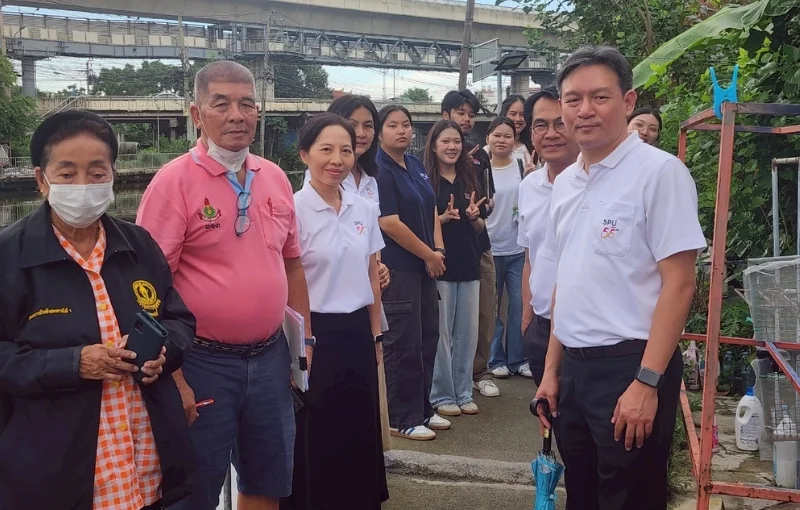 คณะวิศวะ–คณะออกแบบฯ SPU เสริมพลังนวัตกรรมเพื่อชุมชน พัฒนาทางเดินเท้าและระบบโคมไฟอัจฉริยะ ชุมชนบางบัวเชิงสะพานไม้ 1