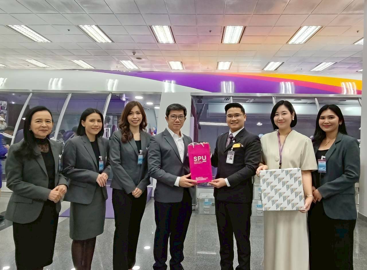 ธุรกิจการบิน SPU ศึกษาดูงานบริษัท การบินไทย วางการเรียนการสอนบนกลไกการบินจริง สู่มาตรฐานอุตสาหกรรมการบิน