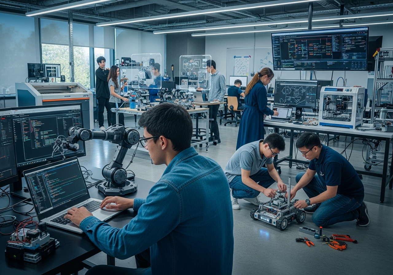 เรียนรู้ผ่านการลงมือทำจริง สัมผัสเทคโนโลยี Automation-Robotics-AI ตั้งแต่เทอมแรกที่วิศวะ SPU