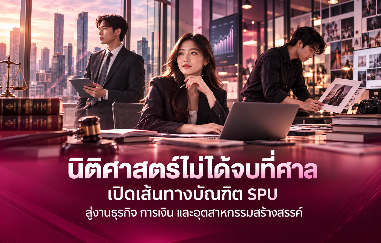 นิติศาสตร์ไม่ได้จบที่ศาล เปิดเส้นทางบัณฑิต SPU สู่งานธุรกิจ การเงิน และอุตสาหกรรมสร้างสรรค์