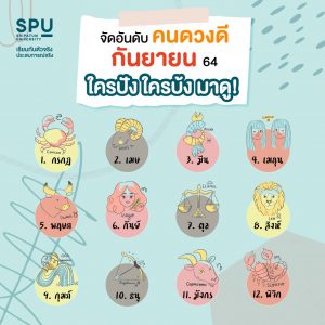 Read more about the article จัดอันดับ คนดวงดี เดือนกันยายน