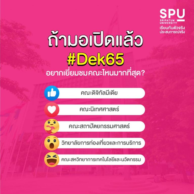 Read more about the article ถ้ามอเปิดแล้ว #Dek65 อยากเข้ามา เยี่ยมชมคณะไหนกันบ้าง ?